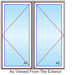 2W1H Casement Assembly (LH + RH) — Kitchen A